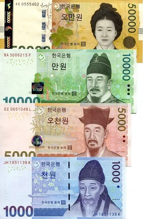 1000 won bằng bao nhiêu tiền việt