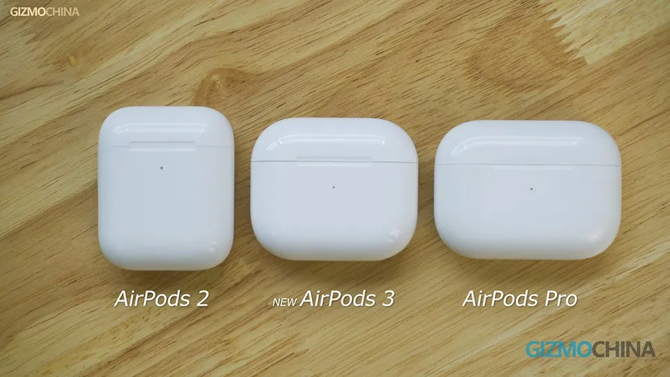 AirPods 3 fake cùng với Airpods Pro và AirPods