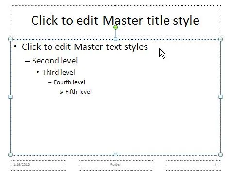 các cấp độ của văn bản trong textbox powerpoint