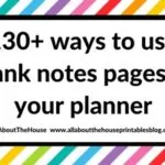 130+ functional ideas to use blank notes pages of your planner or an empty notebook