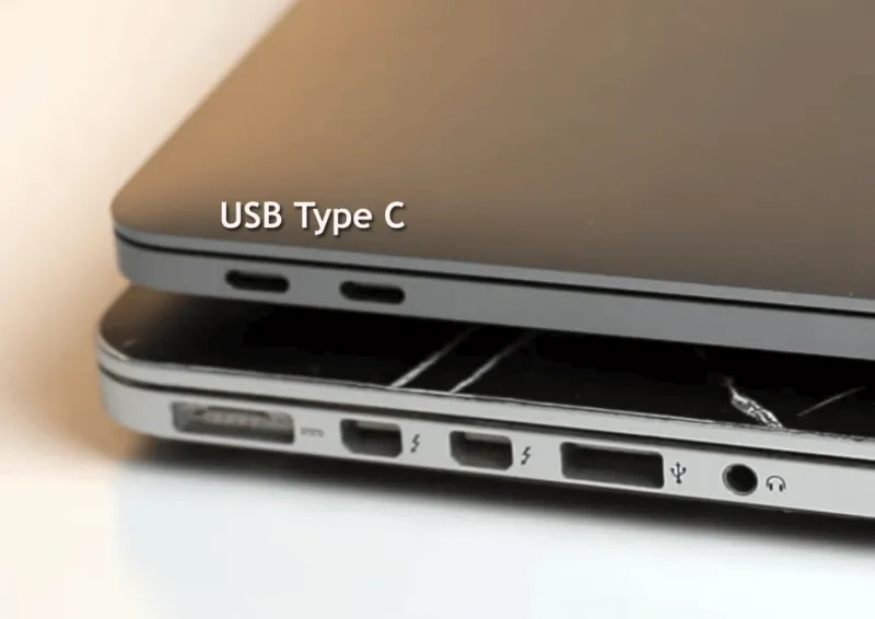 cổng usb type c trên máy tính xách tay