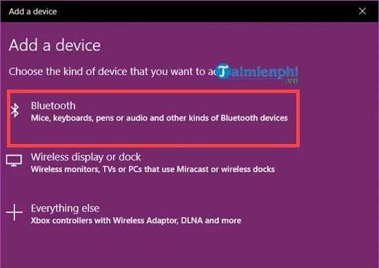 bật tắt Bluetooth trên Windows 10