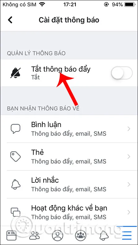 Cách bật, tắt thông báo Facebook chung trên điện thoại - Ảnh minh hoạ 4