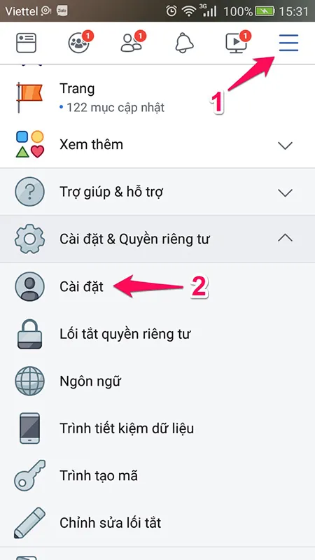 Bỏ chặn Facebook bằng điện thoại