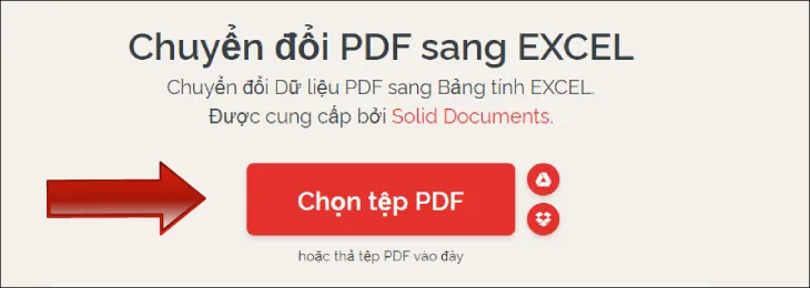 Truy cập vào web IlovePDF, nhấn chọn tệp PDF