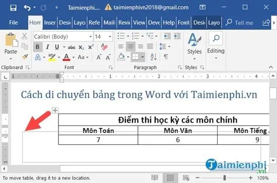 cach di chuyen bang trong word 5