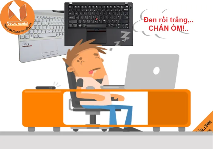 Biến những màu đen trắng của laptop thành những điều thú vị