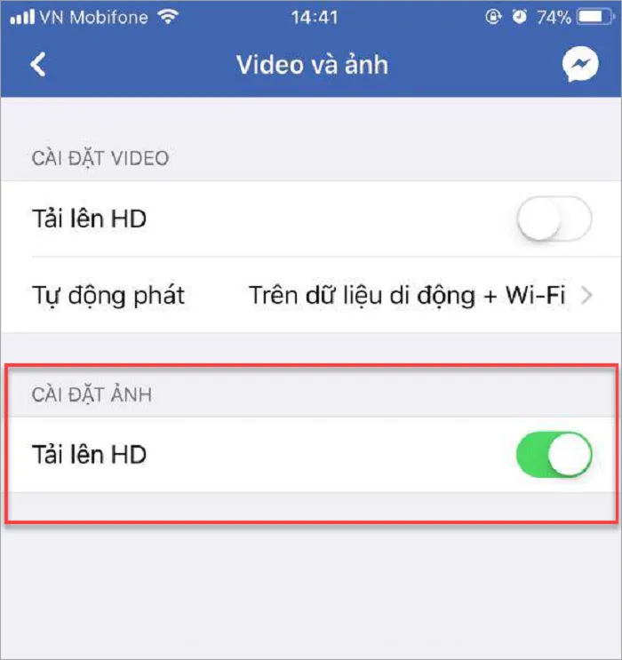 cách up ảnh lên Facebook không bị nhòe