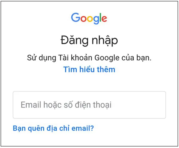 Chọn một tài khoản Google mà bạn muốn sao lưu danh bạ Android