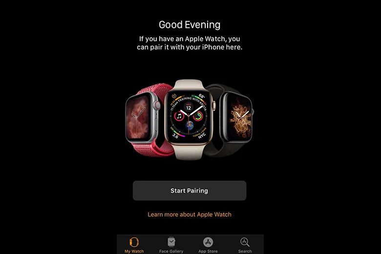 Cách khác mở ứng dụng Apple Watch trên iPhone, sau đó chạm vào Ghép đôi đồng hồ mới.