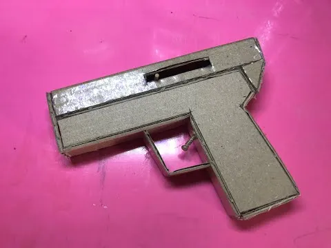 Cách làm súng lục bắn đạn giấy bằng bìa carton - Rvwab.com