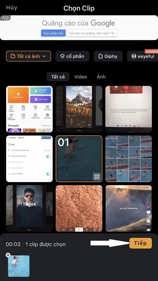 Làm video tiktok nhiều ảnh bằng Vinavideo