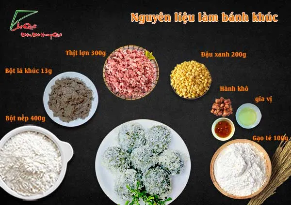 nguyên liệu làm bánh khúc, xôi khúc