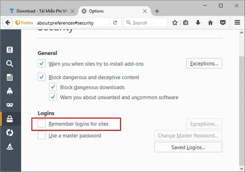 Truy cập vào Gmail không lưu mật khẩu trên máy tính của bạn 15