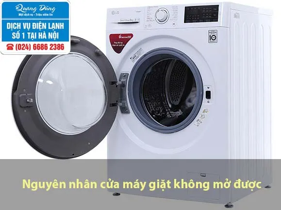 cửa máy giặt không mở được