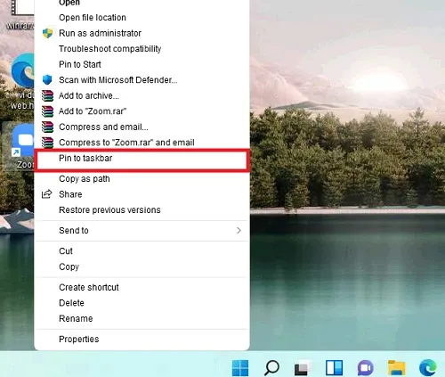 ghim biểu tượng phần mềm vào thanh Taskbar