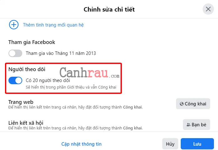 Cách hiển thị số người theo dõi trên Facebook mới nhất hình 23