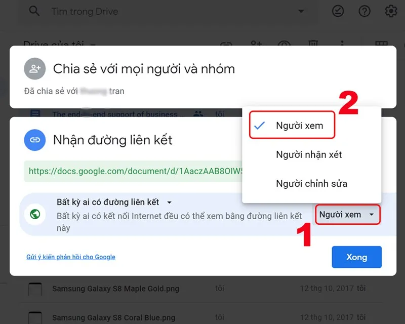 Thiết lập quyền xem file