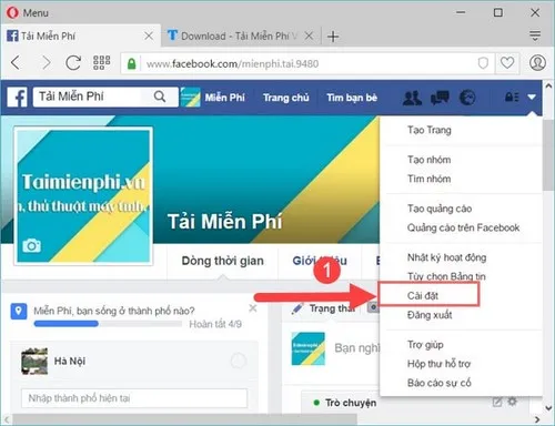 xoa tai khoan facebook tren may tinh