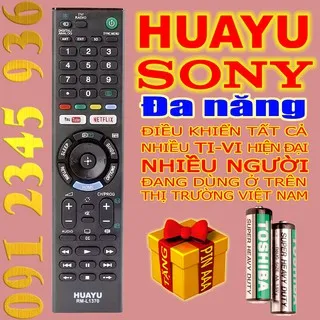 Điều khiển SONY ''ĐA NĂNG'' HUAYU mã số RM-L1370 + RM-TX300P cho Tivi Smart. (Mẫu số 5)