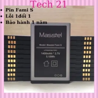 Pin Masstel Fami S zin dung lượng chuẩn 1400mah