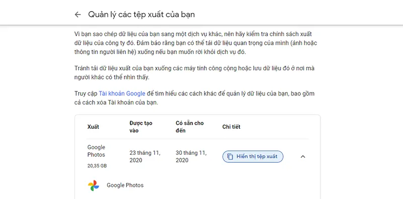 Sforum - Trang thông tin công nghệ mới nhất 5-29 Hướng dẫn cách xuất ảnh từ Google Photos sang iCloud Photos 