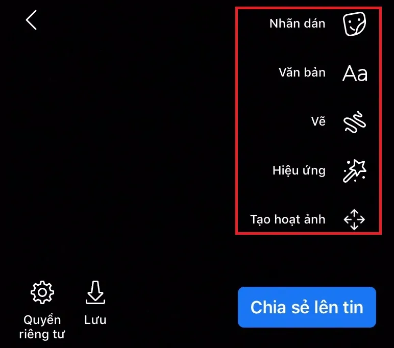 Bạn có thể tùy chọn cho tin của mình