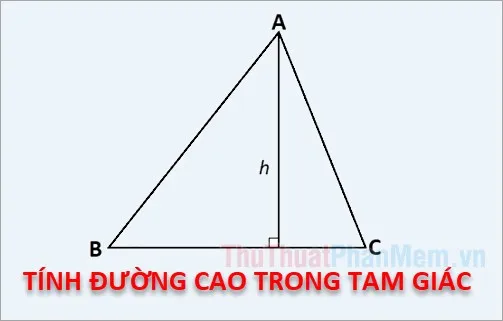 Cách tính đường cao trong tam giác