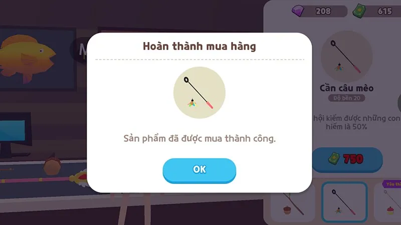 Mua cần câu thành công