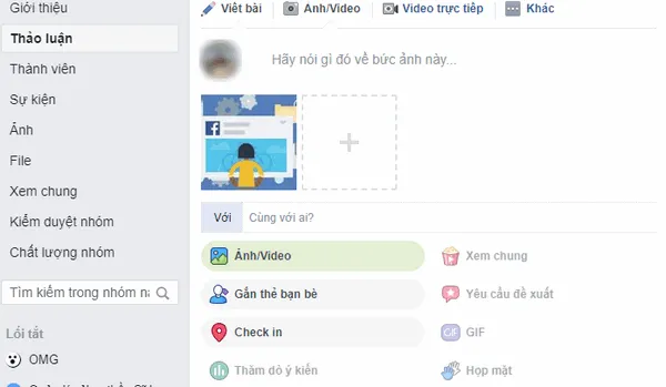 đăng ảnh và video cung lúc lên fanpage facebook