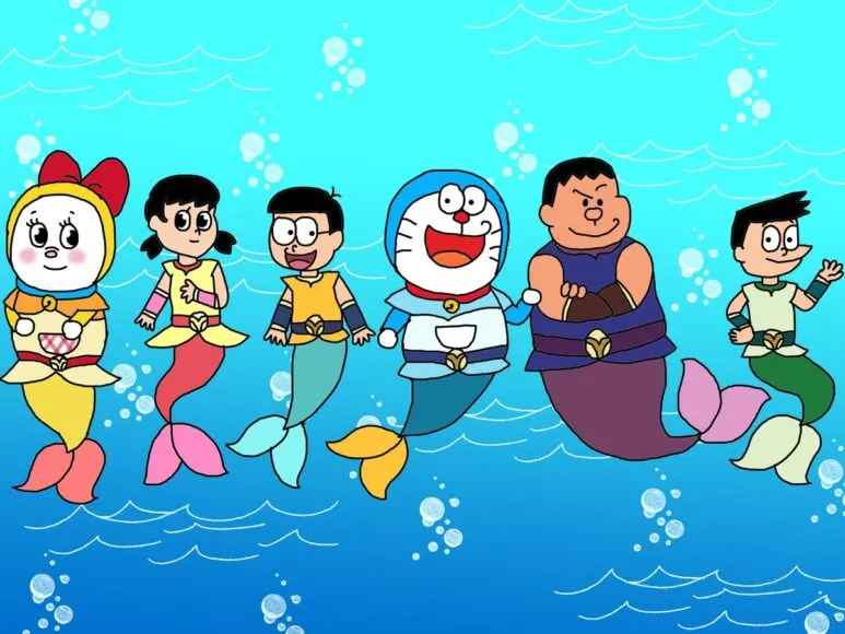 Hình vẽ doraemon dễ thương cho trẻ nhỏ