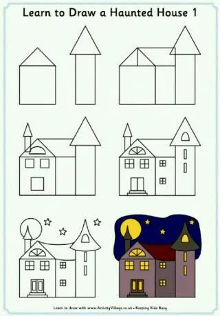 Dạy bé vẽ ngôi nhà yêu thương cực kì đơn giản - 6