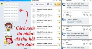 Cách xem tin nhắn đã thu hồi trên Zalo Messenger Viber