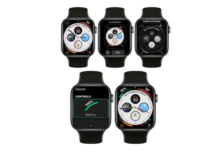 Các bước thêm tính năng pin ngay trên Apple Watch