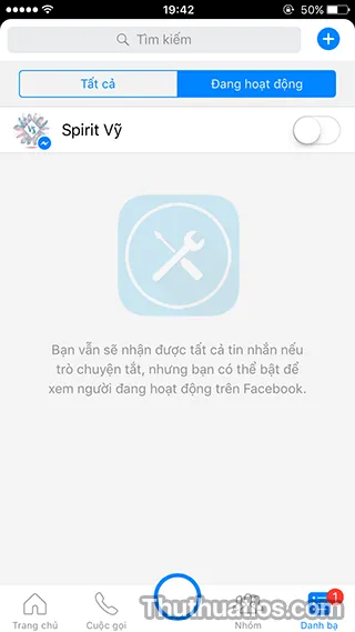 xem ai dang online tren messenger