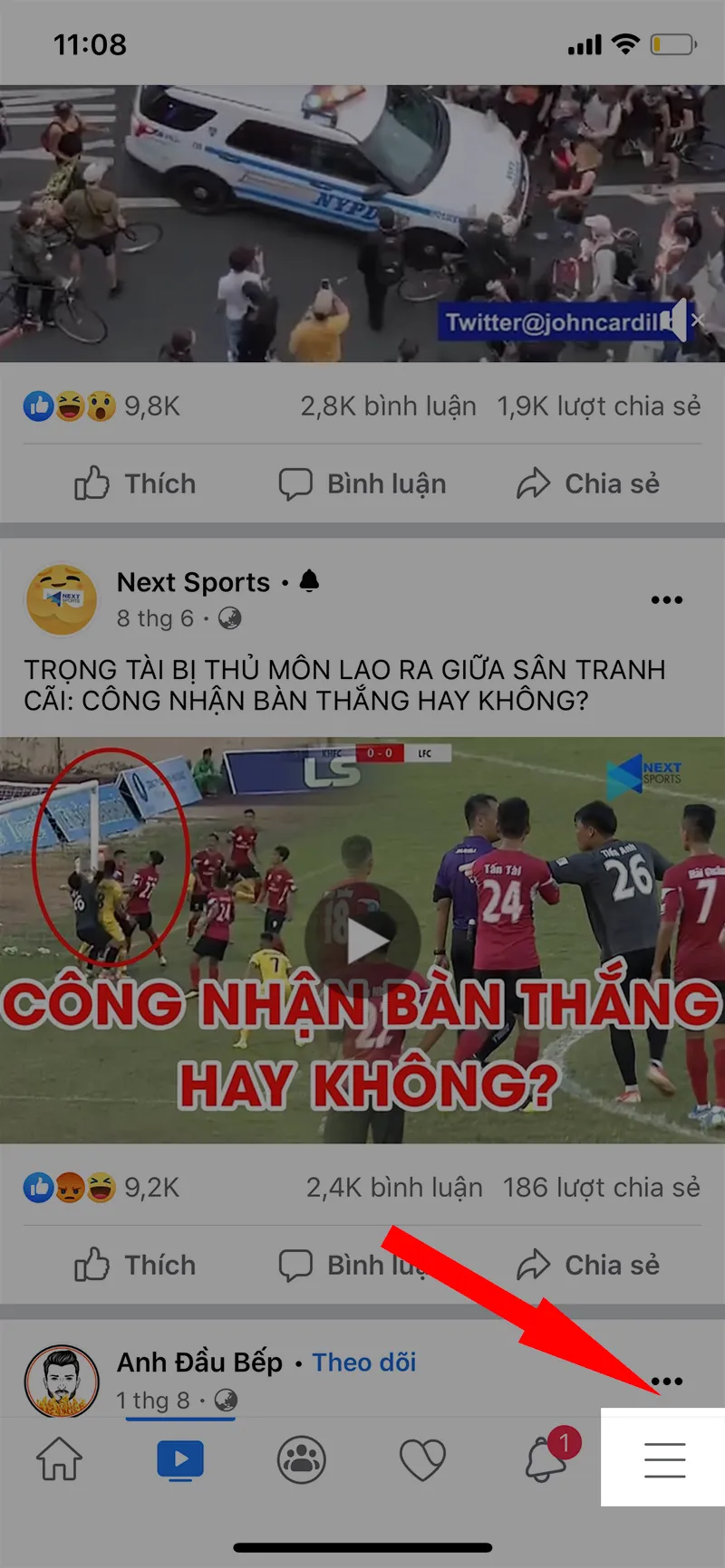 xem bài viết, video đã lưu Facebook