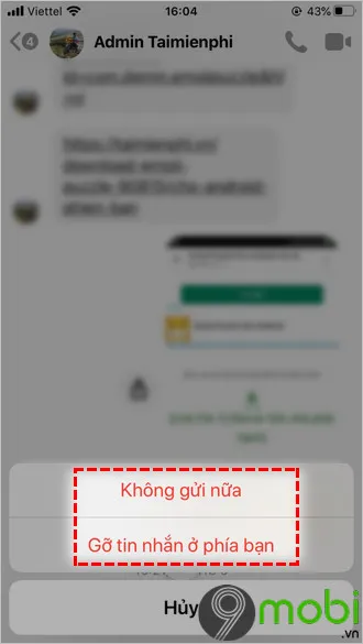 xoa tin nhan facebook messenger tren ios