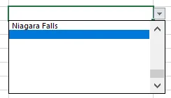 Empty values in a drop down list.