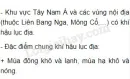 Quan sát hình 2.1, em hãy: Chỉ những khu vực thuộc các kiểu khí hậu lục địa. Cho biết các kiểu khí hậu lục địa có những đặc điểm chung gì đáng chú ý?