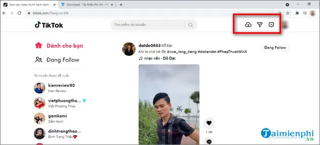 cach lam video tiktok tren web