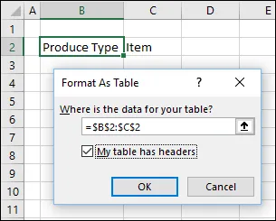 start data entry sheet