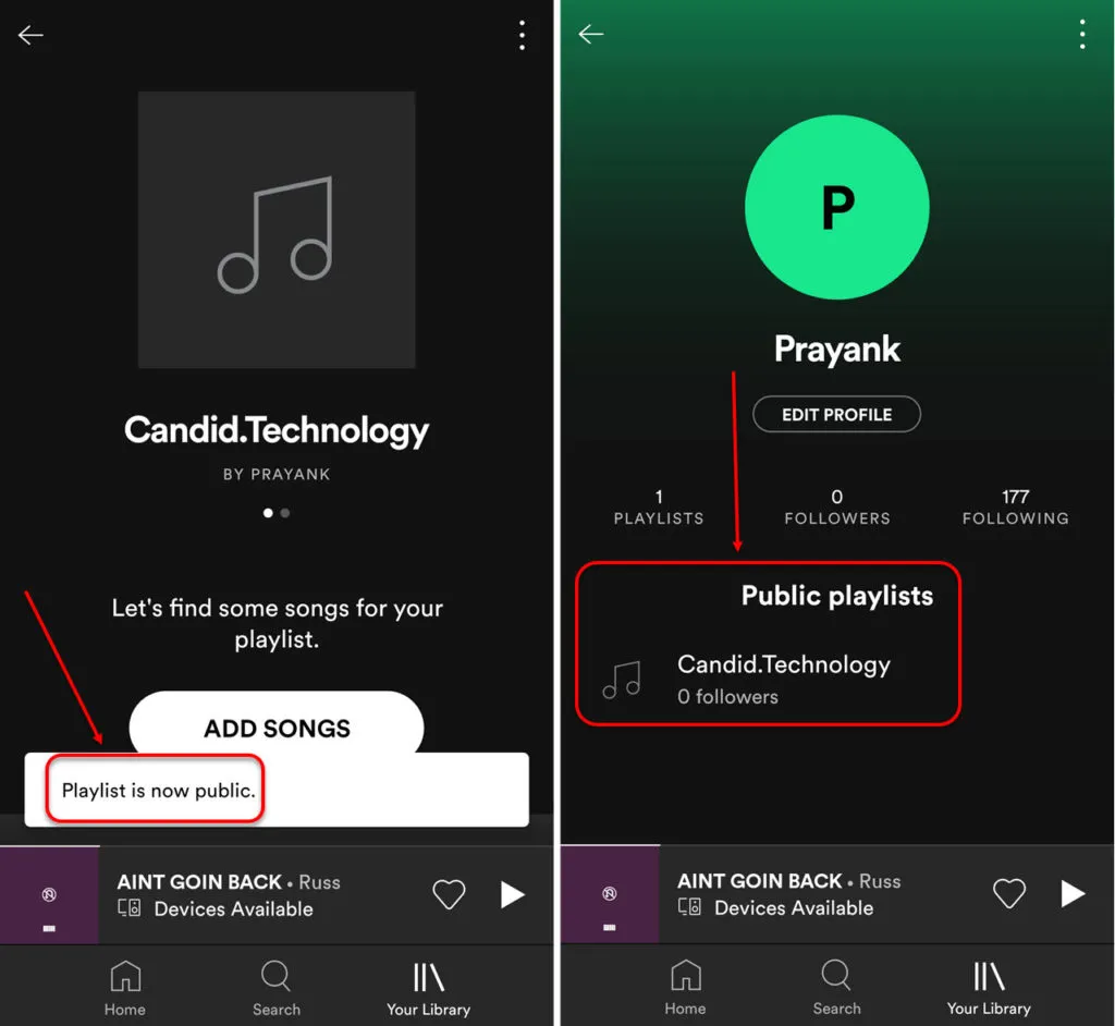 How to make your Spotify playlist public or private?
