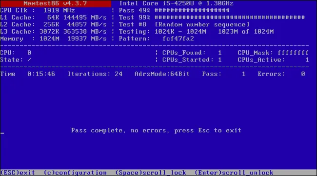 Chương trình MemTest86 sẽ hỗ trợ bạn phát hiện thanh RAM bị lỗi.