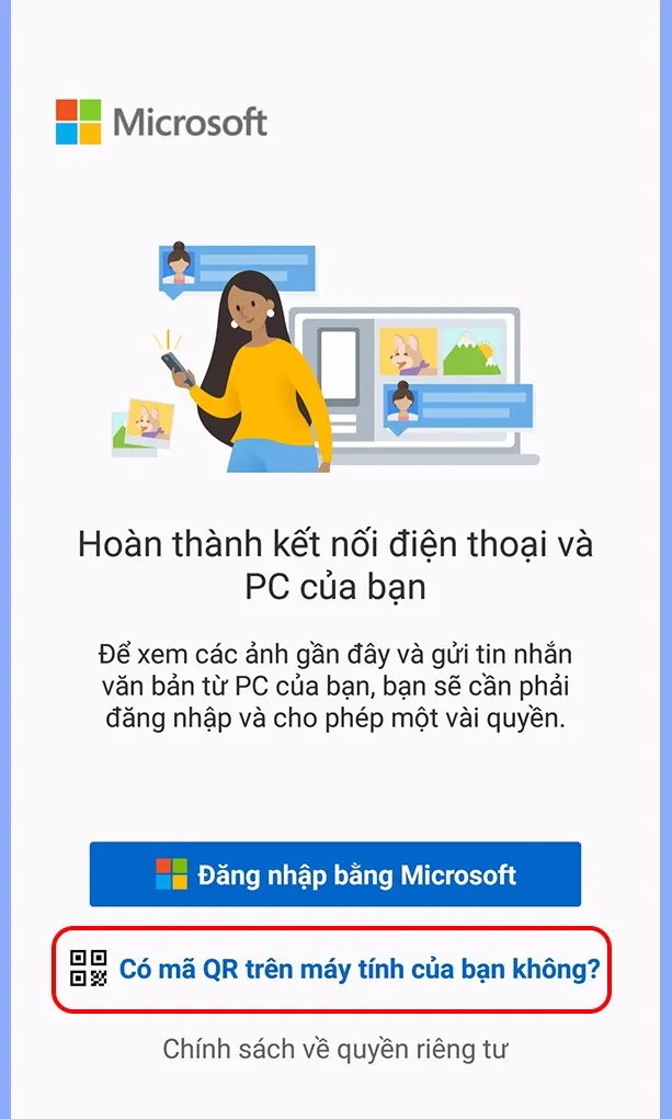 Kết nối điện thoại và máy tính bằng Your phone