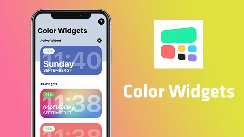 Color Widgets: Ứng dụng tạo widget đầy phong cách, màu sắc