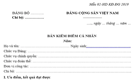 Lưu ý khi viết bản kiểm điểm đảng viên cuối năm 2021