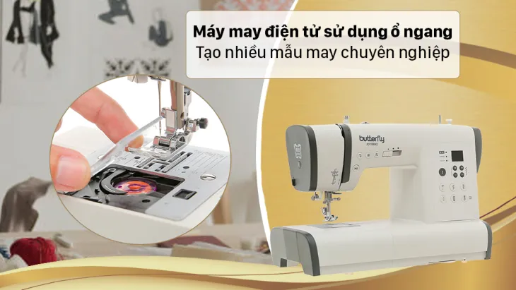 Máy may điện tử gia đình Butterfly JD1080Q 