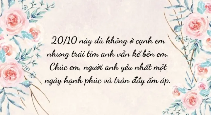 Lời chúc 20/10 ý nghĩa dành cho người yêu - 2