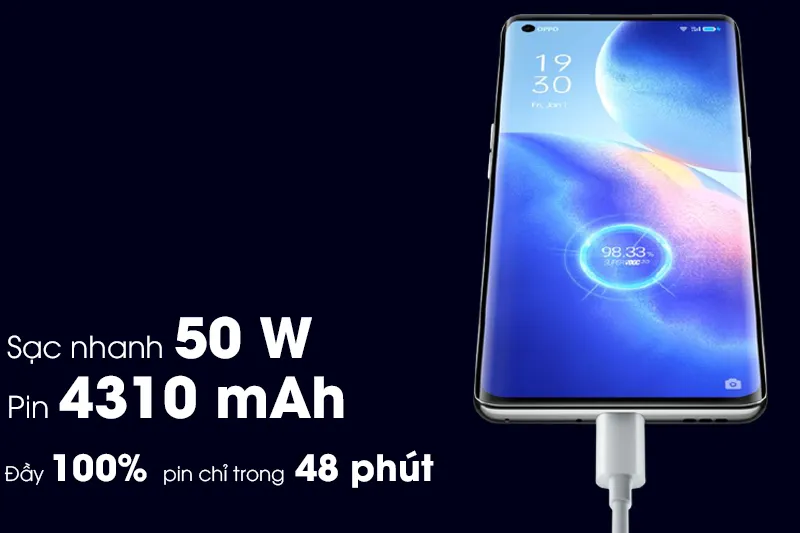 Điện thoại OPPO Reno5 - Sạc nhanh 50 W