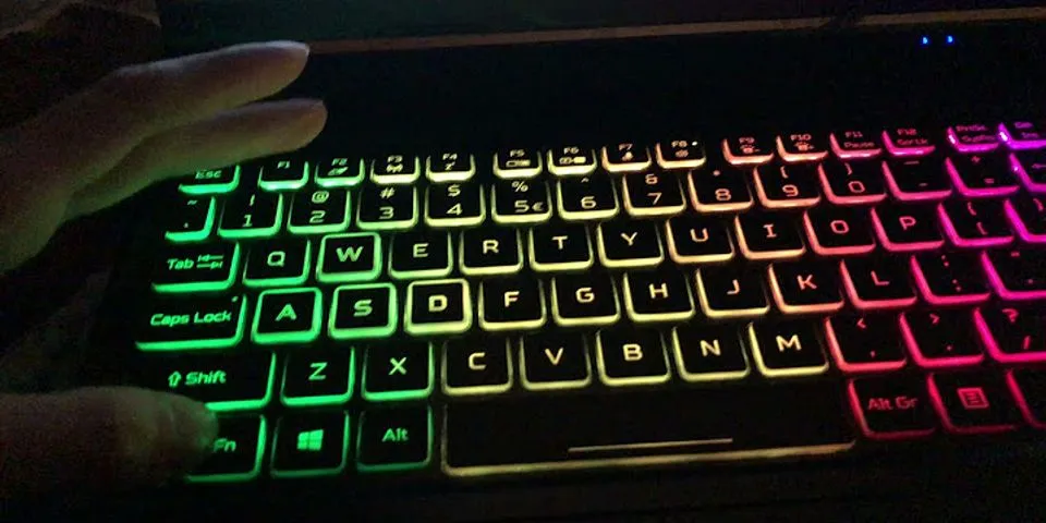Cách bật sáng bàn phím laptop Acer